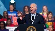 US-Präsident Joe Biden bei einem Wahlkampf-Auftritt © Joe Lamberti/AP/dpa Foto: Joe Lamberti/AP/dpa