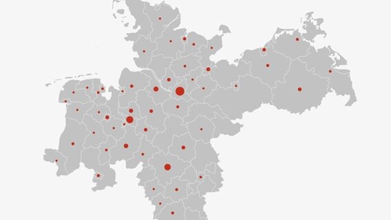 Eine Grafik zeigt die Coronavirus-Infektionen in Norddeutschland © NDR Foto: -