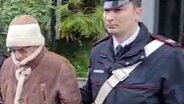 Matteo Messina Denaro, Chef der sizilianischen Cosa Nostra, nach seiner Festnahme im Januar 2023 © Comando Generale Carabinieri /dpa 