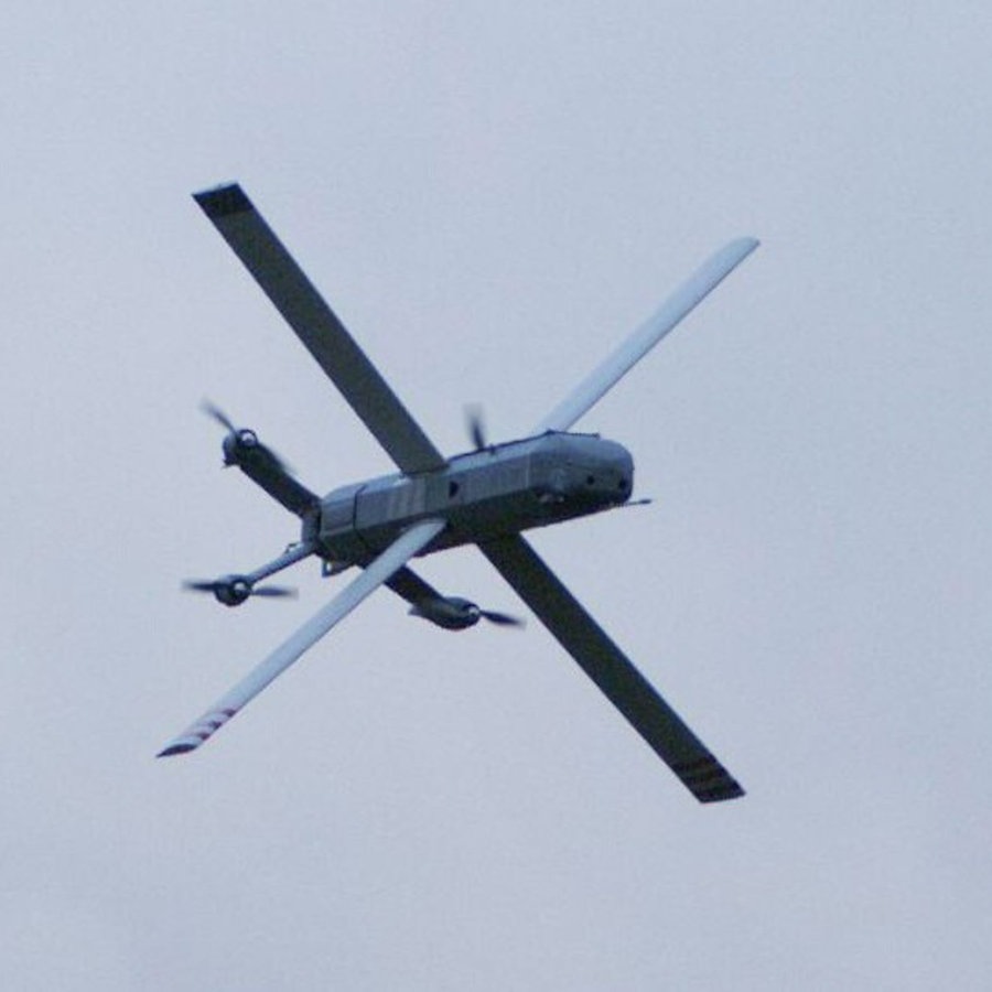 Von Helsing zur Verfügung gestelltes Bild von einer HX-2 Drohne von Helsing. (zu "Helsing baut weitere 6.000 Kampfdrohnen für Ukraine") © picture alliance/dpa/Helsing | 