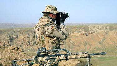 Bundeswehr-Soldat beim Einsatz in Afganistan © Picture-Alliance / dpa 