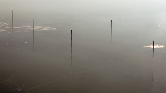 Luftbild der Marinefunksendestelle und des Längstwellensenders der Deutschen Marine in Rhauderfehn (Landkreis Leer) © picture alliance / dpa Foto: Friso Gentsch