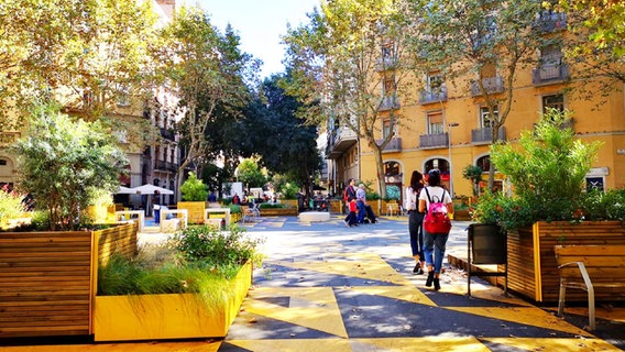 Ein Superblock in Barcelona - eine verkehrsberuhigte Zone. © Stadtmarketing Barcelona 