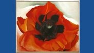 Das Bild "Red Poppy" der US-amerikanischen Malerin Georgia O'Keeffe zeigt eine rot-orangene Blüte. © Imago/Zuma Press 