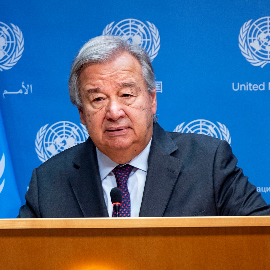 António Guterres, Generalsekretär der Vereinten Nationen, im Hauptquartier der Vereinten Nationen in New York. © AP/dpa Foto: Craig Ruttle