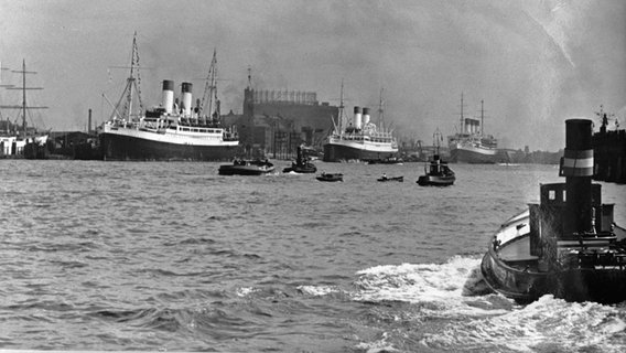 Szenerie im Hamburger Hafen 1939. © NDR Archiv 