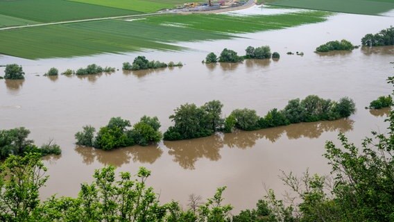 Hochwasser in der Donau in Bayern. © picture alliance/dpa | Armin Weigel 