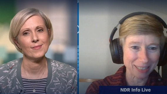 Moderatorin Melanie Buth und Onkologin Jutta Hübner © NDR Foto: Screenshot NDR