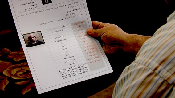 Ein Ausweis-Dokument des Islamischen Staates. © NDR 