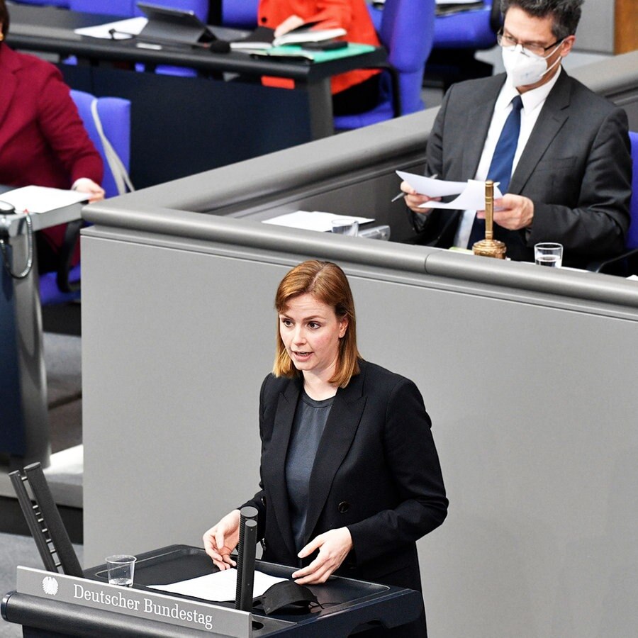 Die Abgeordnete Gyde Jensen (FDP) spricht im Bundestag. © Geisler-Fotopress Foto: Frederic Kern