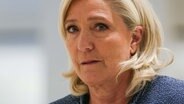 Die Fraktionsvorsitzende der französischen rechtsextremen Partei Rassemblement National (RN), Marine Le Pen © AFP/dpa Foto: Alain Jocard