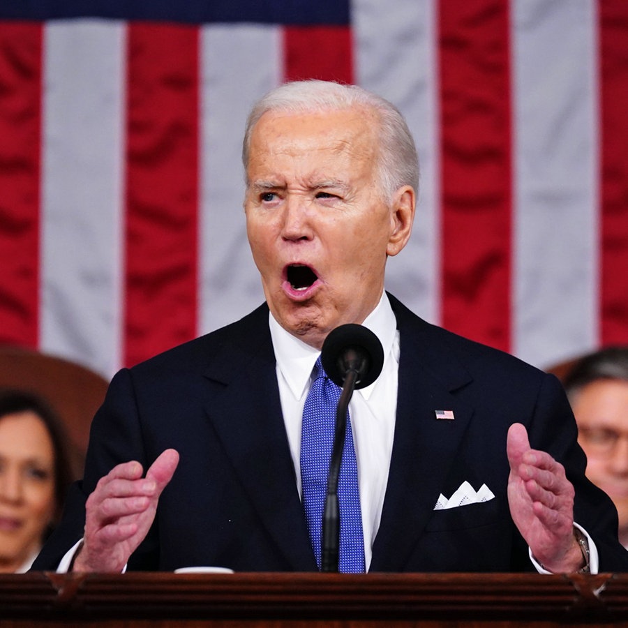 Der amerikanische Präsident, Joe Biden,hält seine Rede zur Lage der Nation vor dem US-Kongress. © Pool/Sipa USA/ddp Foto: Sipa USA