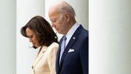 Joe Biden und Kamala Harris bei einem gemeinsamen Auftritt in Washington am 1.5.2023. © picture alliance Foto: Michael Reynolds