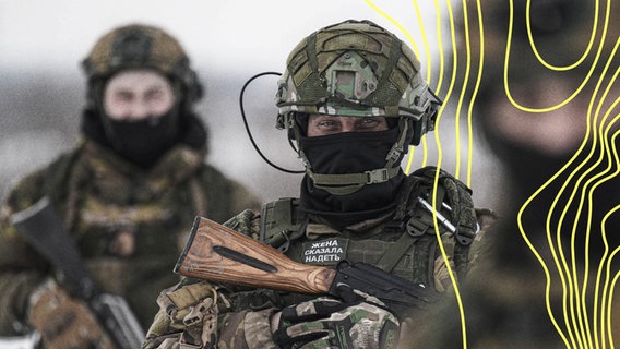 Russische Soldaten der Luftlandegruppen © Imago 