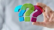Eine Hand hält drei Fragezeichen. Eine Hand hält drei Fragezeichen. © fotolia.com Foto: vege