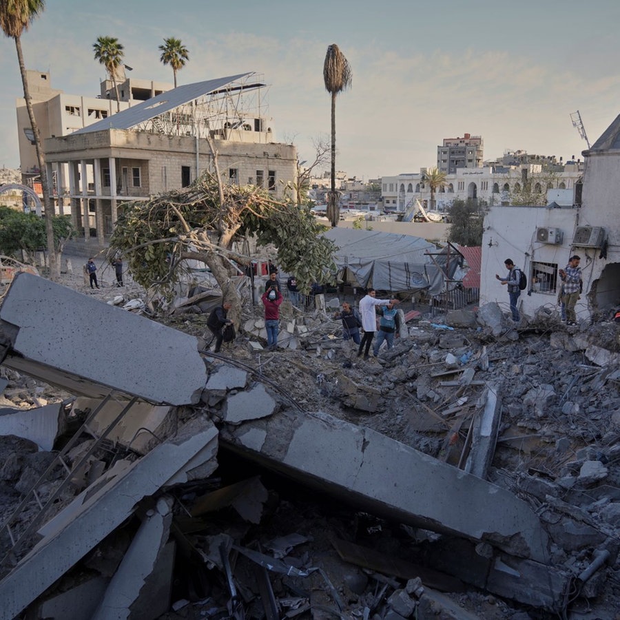 Ein schwer beschädigtes Krankenhaus in Gaza. © picture alliance/dpa Foto: Jehad Alshrafi