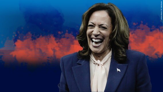 Die demokratische Präsidentschaftskandidatin und Vizepräsidentin Kamala Harris bei einer Wahlkampfveranstaltung in Philadelphia, Dienstag, 6. August 2024. © picture alliance Foto: Matt Rourke