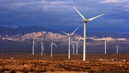 Ein Windpark in der Wüste Gobi © Imago 