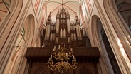 Die Orgel im Schweriner Dom St. Marien und St. Johannis. © picture alliance / imageBROKER | Helmut Meyer zur Capellen Foto: Helmut Meyer zur Capellen