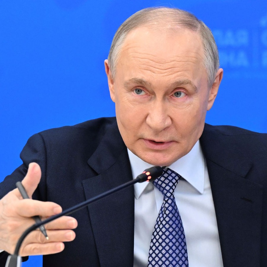 Der russische Präsident Wladimir Putin spricht. © Pool Sputnik Kremlin/AP/dpa Foto: Stanislav Krasilnikov
