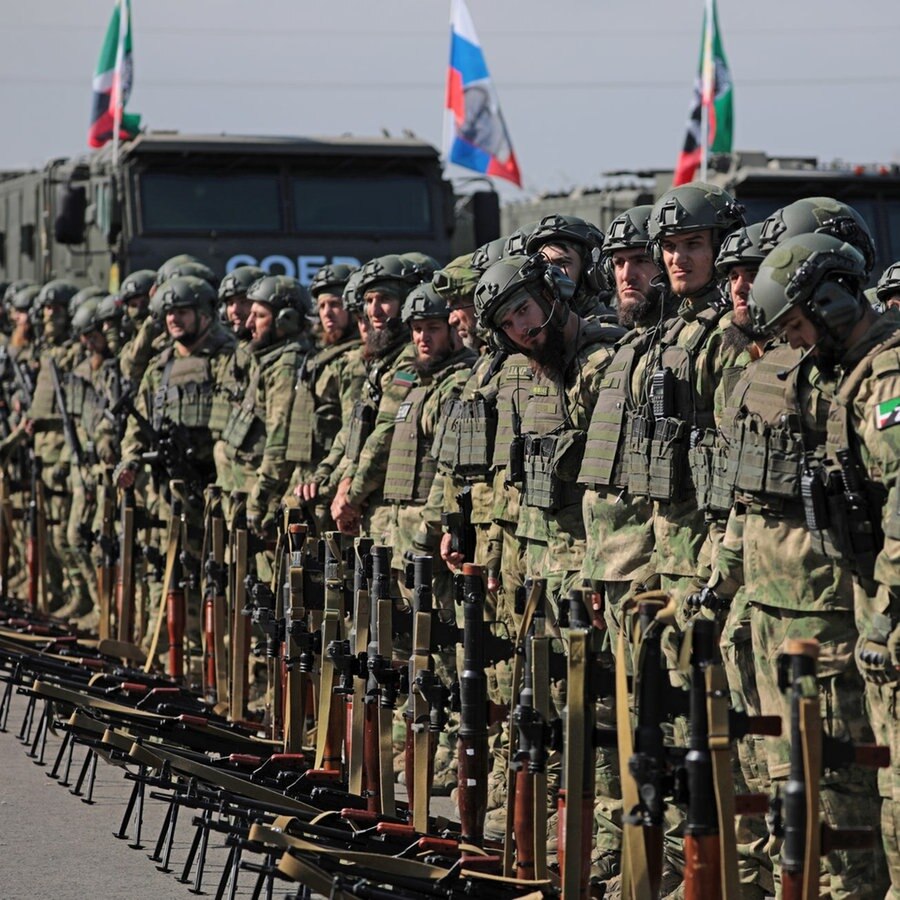 Russische Soldaten bei Militärparade © picture alliance Foto: Yelena Afonina