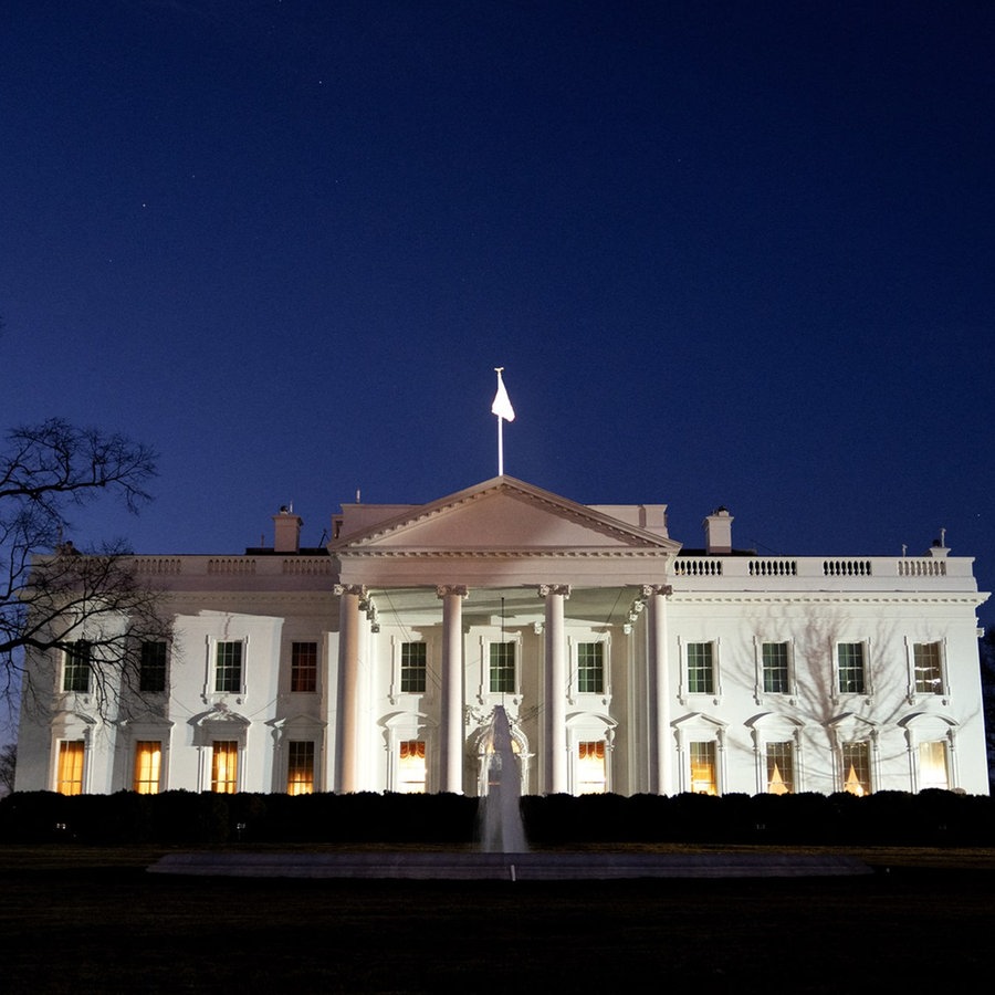 Das Weiße Haus in Washington bei Nacht. © Pool/ABACA 