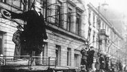 Karl Liebknecht bei seiner letzten Rede am 4. Januar 1919 in Berlin. © picture-alliance / akg-images Foto: Willy Roemer