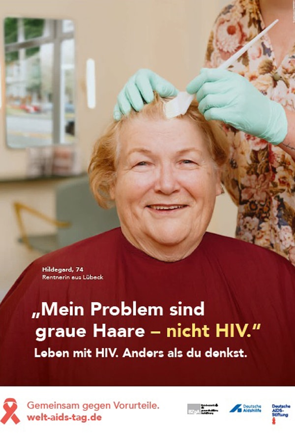 Plakat der deutschen Aidshilfe zum Weltaidstag 2021 © Deutsche Aidshilfe Foto: Deutsche Aidshilfe
