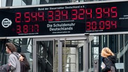 Die Schuldenuhr des Bund der Steuerzahler Deutschland e.V. in Berlin © picture alliance Foto: Daniel Kalker
