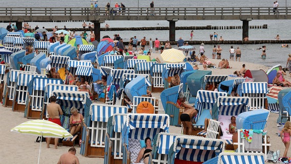 Badegäste in Strandkörben an der Ostsee © picture alliance / dpa-Zentralbild Foto: Bernd Wüstneck