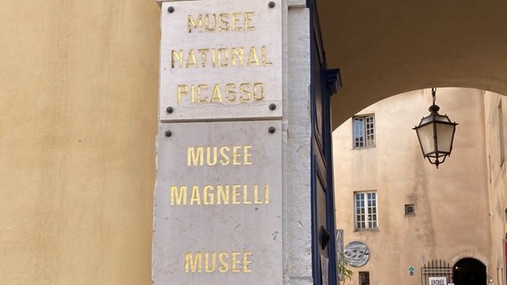 "Musee National Picasso" "Musee Magnelli" Museumseingang in Vallauris © ARD Foto: Stefanie Markert, ARD Studio Paris