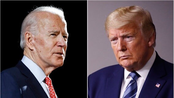 Die US-Präsidentschaftskandidaten Joe Biden und Donald Trump © dpa Foto: ROURKE SEMANSKY