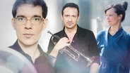 Die Jazzmusiker Kathrin Pechlof, Nikolaus Neuser und Till Brönner. © Manuel Miethe, Lutz Voigtländer Foto: Manuel Miethe, Lutz Voigtländer