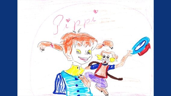 Gemaltes Bild von Pippi © NDR 