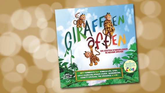 Das Cover der CD "Giraffenaffen" mit Kindermusik von bekannten Künstlern. © Starwatch Entertainment Foto: Starwatch Entertainment