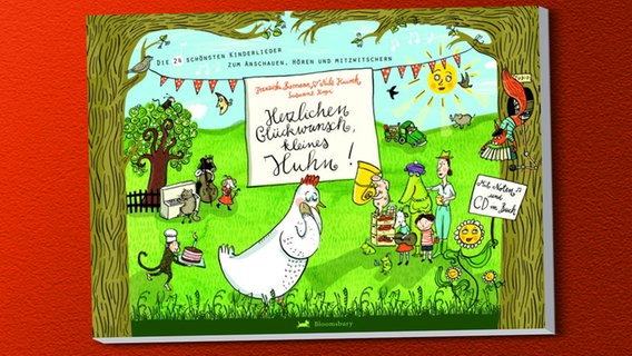 Das Buch "Herzlichen Glückwunsch, kleines Huhn" von Franziska Biermann, Nils Kacirek und Susanne Koppe ist im Bloomsbury Verlag erschienen. © Bloomsbury Verlag 