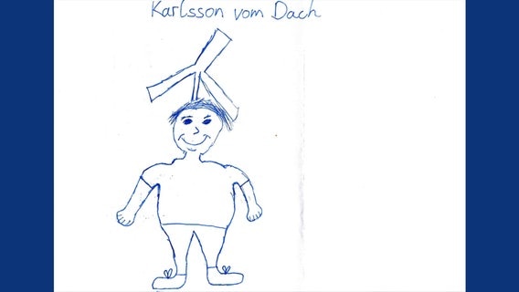 Ein Lindgren-Buch-Held gezeichnet von den Mikado-Hörern Georg und Richard aus Vechelde.  