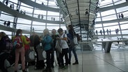 Eine Hamburger Schulklasse zu Besuch im Reichstag.  Foto: Aline König