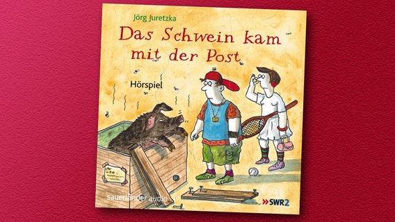 Cover des Kinderhörspiels "Das Schwein kam mit der Post" (Jörg Juretzka), erschienen im Bibliographisches Institut Mannheim. © Bibliographisches Institut Mannheim 