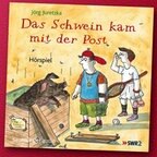 Cover des Kinderhörspiels "Das Schwein kam mit der Post" (Jörg Juretzka), erschienen im Bibliographisches Institut Mannheim. © Bibliographisches Institut Mannheim 