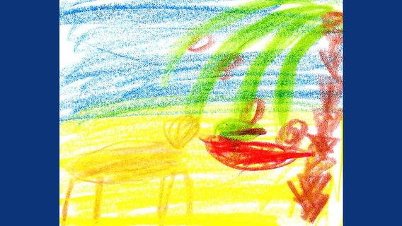 Eine "Urmel"-Zeichnung von Mikado-Hörerin Nele aus Oebisfelde.  