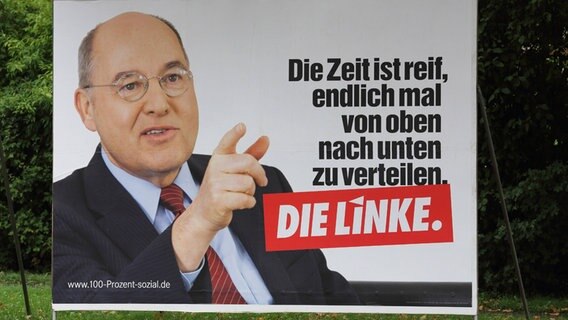 Ein Wahlplakat der Partei "Die Linke". ©  imago/Hoffmann Foto:  imago/Hoffmann
