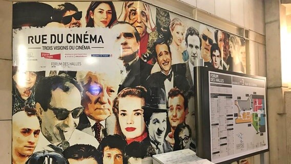 Die Rue du Cinéma, die Straße des Kinos, in Les Halles von Paris © NDR Foto: Christine Siebert