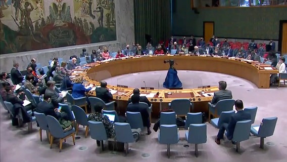Sitzung des UN-Sicherheitsrates in New York © UN Web TV/AP/dpa Foto: Uncredited/UN Web TV/AP/dpa