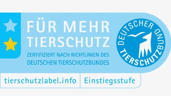 Das Label "Für mehr Tierschutz" des Deutschen Tierschutzbunds. © picture alliance / dpa 