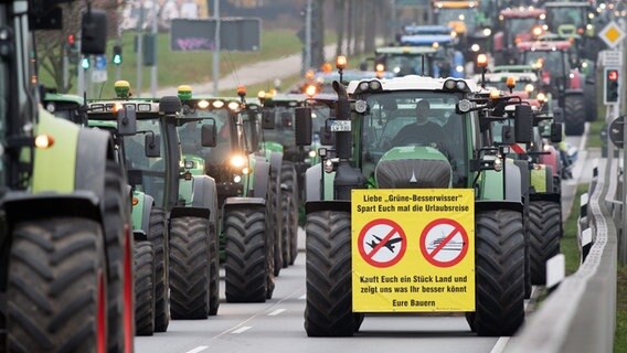 Traktoren auf dem Weg nach Berlin © dpa-Bildfunk Foto: Soeren Stache, dpa