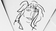 Eine Karikatur von Kate Bush © Ocke Bandixen Foto: Ocke Bandixen