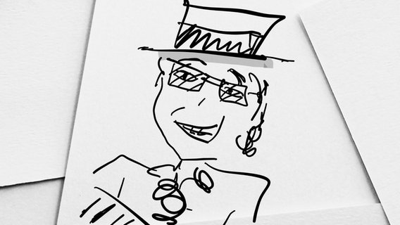 Eine Karikatur von Elton John © Ocke Bandixen 