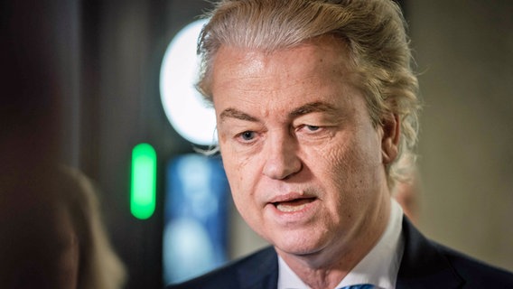 Geert Wilders, Vorsitzender der Partei für die Freiheit (PVV) in den Niederlanden © Bart Maat/ANP/dpa 