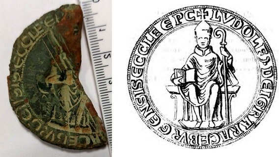 Das Bischofssiegel von Bischof Ludolf, das im Klützer Winkel gefunden wurde © Heimatverein Klütz 